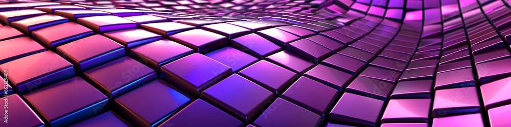 A mesmerizing geometric design of tessellated squares in vibrant purples and pinks A mesmerizing geometric design of tessellated squares in vibrant purples and pinks