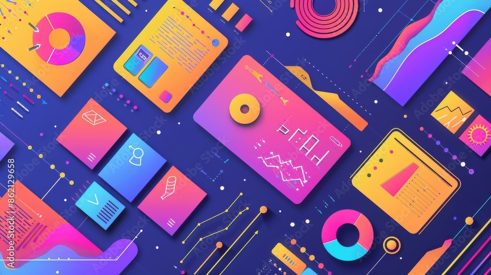 Abstract Colorful Geometric Data Visualization Abstract Colorful Geometric Data Visualization