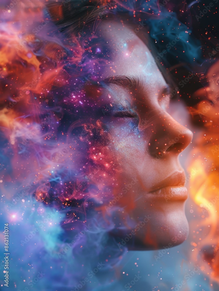 Woman with eyes closed Woman with eyes closed