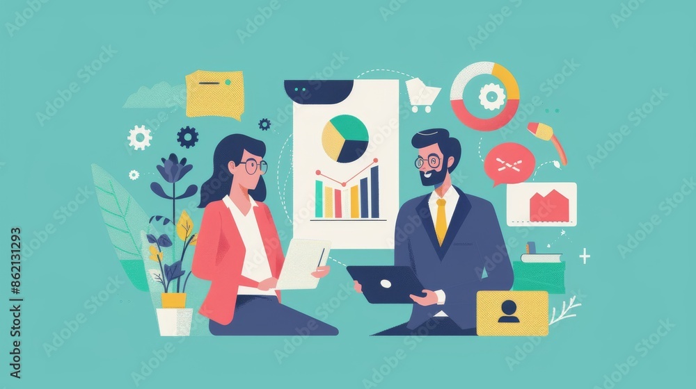 Business People Analyzing Data and Graphs Business People Analyzing Data and Graphs