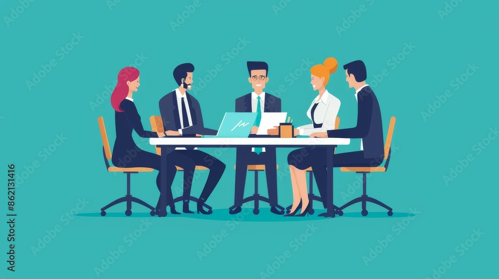 Business Meeting with a Team of Professionals Business Meeting with a Team of Professionals