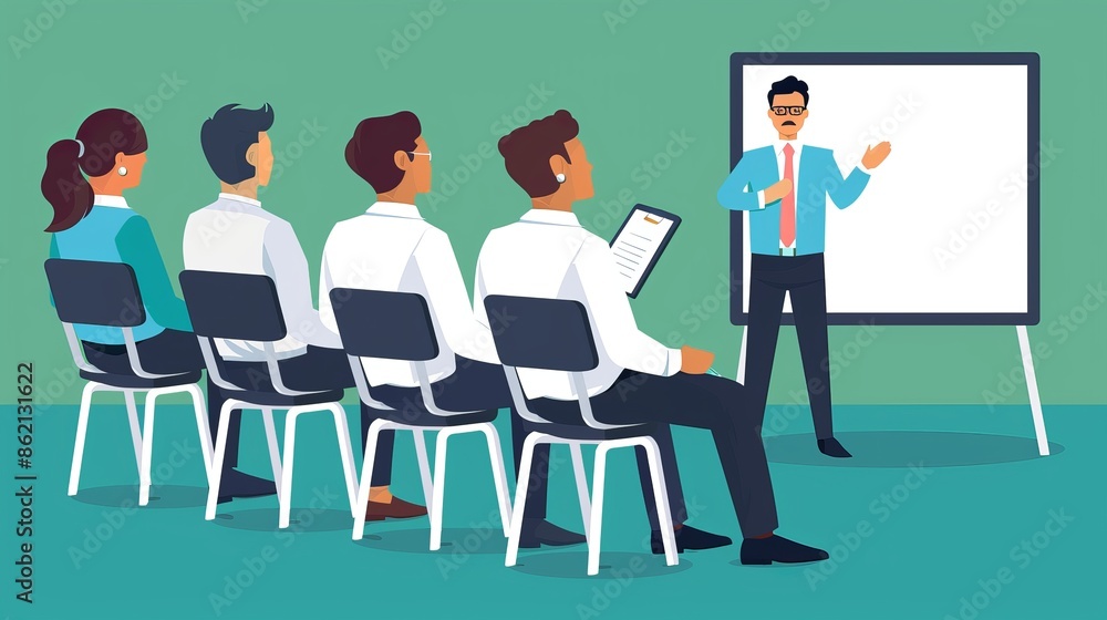 Business Presentation: A Speaker Addresses an Audience Business Presentation: A Speaker Addresses an Audience
