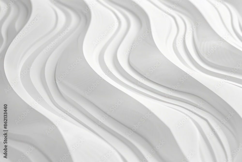 Obraz premium Wavy White Wall Close Up