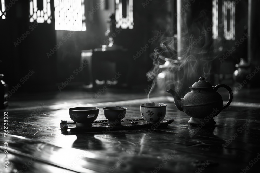 Black and White Tea Set Black and White Tea Set