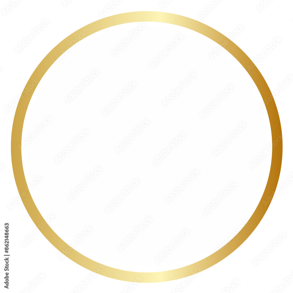 frame isolated on white. Golden circle Illustration. frame isolated on white. Golden circle Illustration.