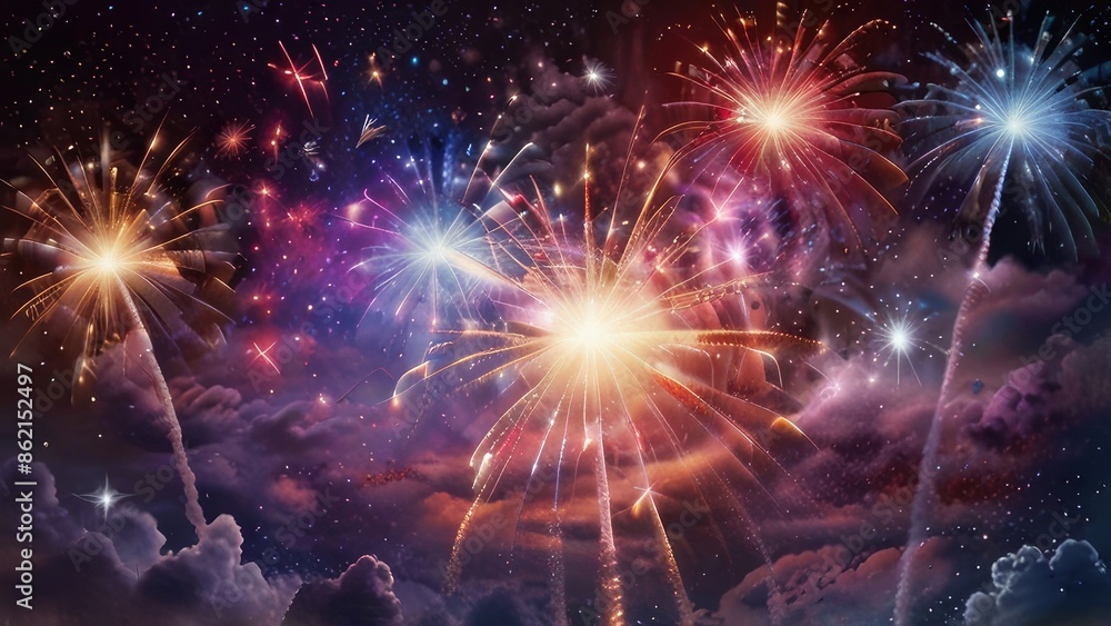 Fototapeta premium fireworks in the night sky
