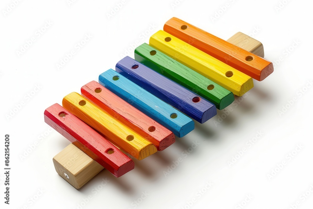 a musical xylophone, essential educational toy, rainbow colors, isolated on white background a musical xylophone, essential educational toy, rainbow colors, isolated on white background