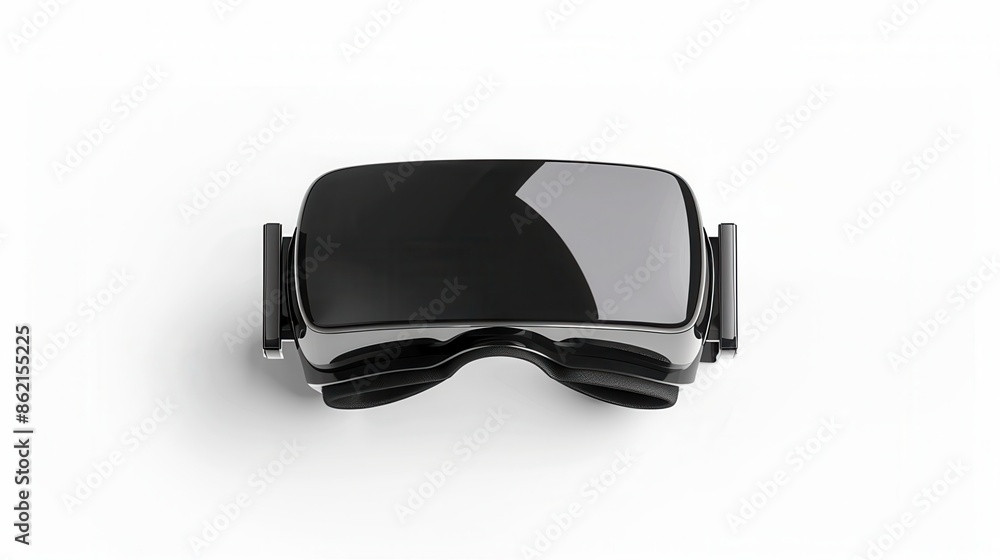 a VR headset, immersive gaming experience, sleek design, black, isolated on white background a VR headset, immersive gaming experience, sleek design, black, isolated on white background
