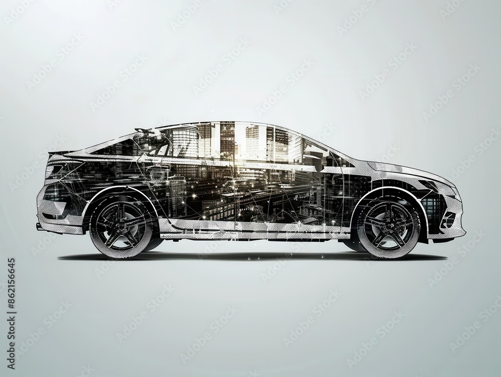 Fototapeta premium Financial Planning. Saving for a Car Purchase concept
