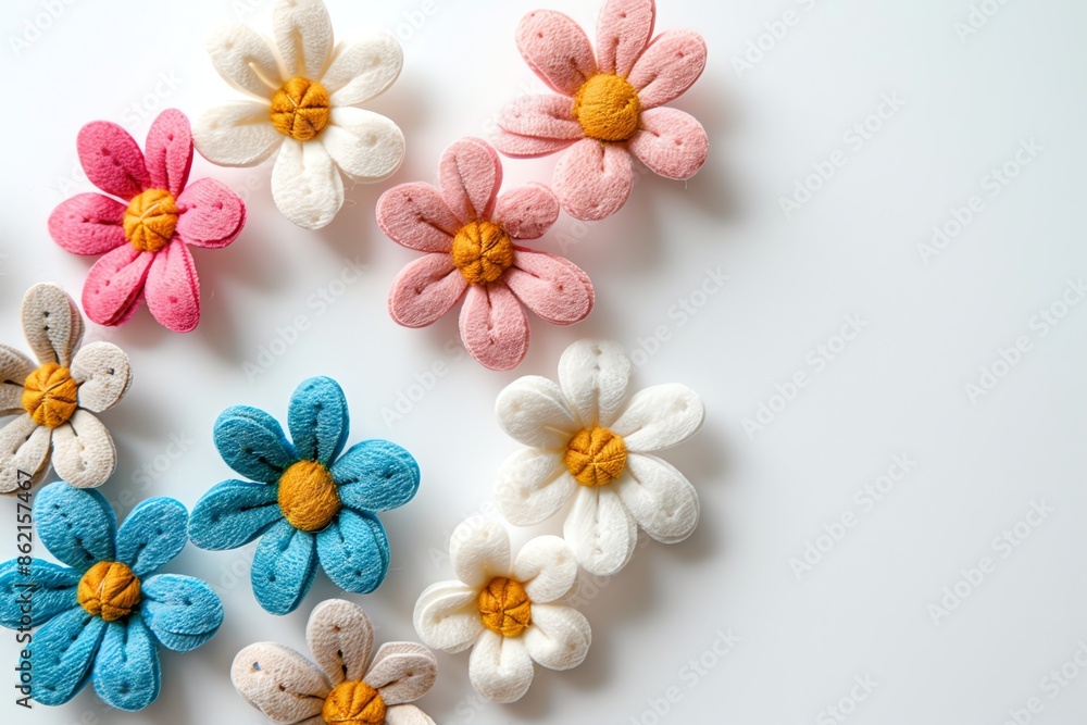 embroidered of cute flowers handmade colors cute, art, design, cute, embroidery, handmade, illustration, decoration, vector, pattern, fashion, white Background embroidered of cute flowers handmade colors cute, art, design, cute, embroidery, handmade, illustration, decoration, vector, pattern, fashion, white Background