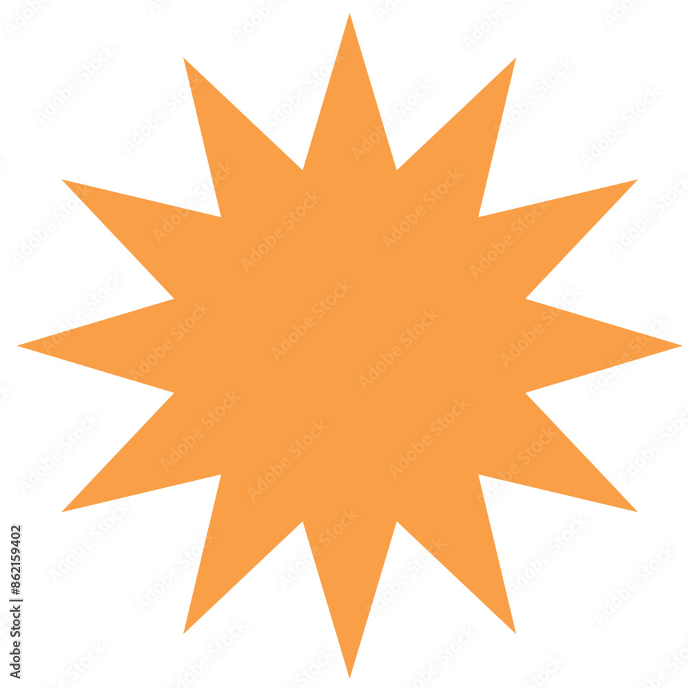 Orange Modern Star Element Orange Modern Star Element