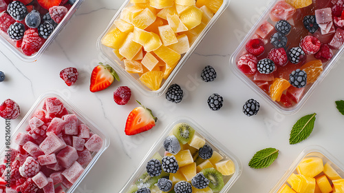 Frozen fruit, wallpaper, food preservation to preserve the value of fruit