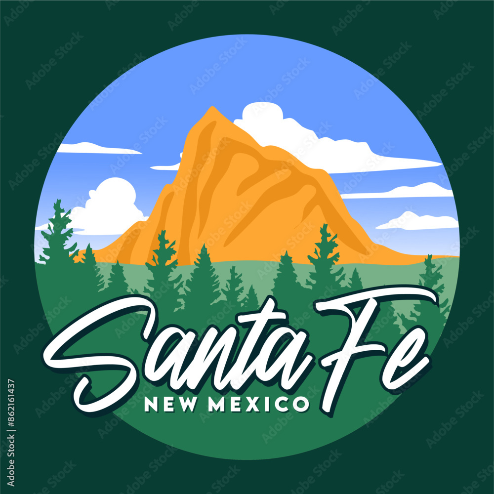 Obraz premium santa fe new mexico with beautiful sky background 