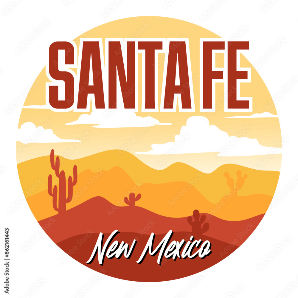 Fototapeta premium santa fe new mexico with beautiful sky background 