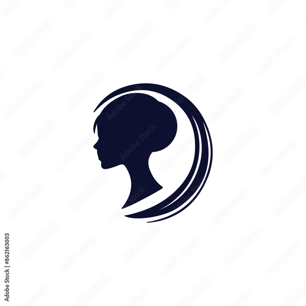 Creative Women Hairstyle vector silhouette Creative Women Hairstyle vector silhouette