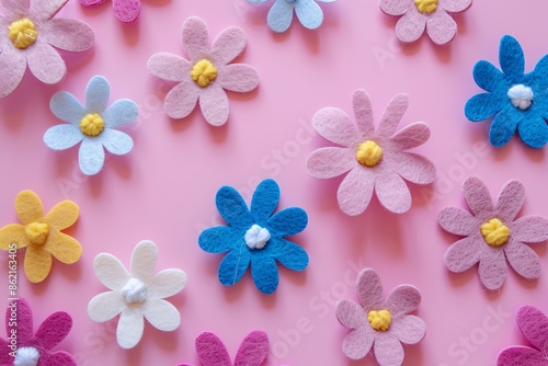 embroidered of cute  flowers handmade colors cute, art, design, cute, embroidery, handmade, illustration, decoration, vector, , pattern, fashion, pink Background