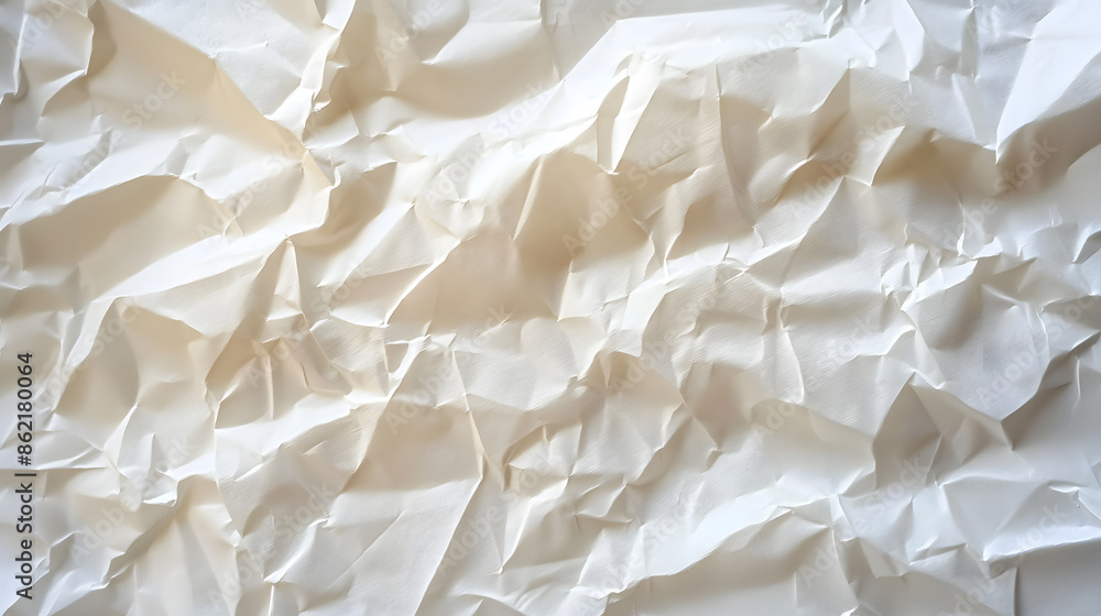 Obraz premium Textured Background of Crumpled Aged Paper with Natural Shadows