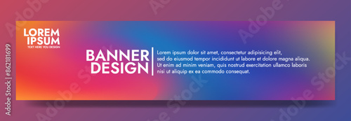 This red, blue, and yellow abstract mesh blur banner template offers a dynamic look for promotional banners, social media posts, brochures, and presentations