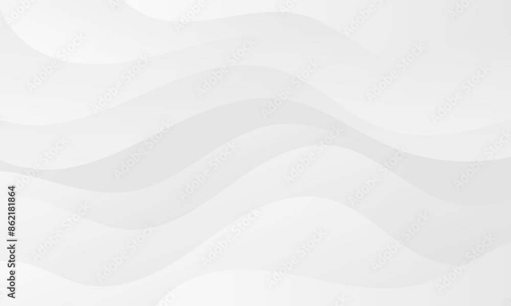 Fototapeta premium Make your designs pop with this white gradient wave background, perfect for websites, social media, advertising, and presentations