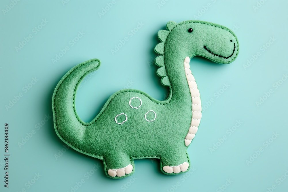 Naklejka premium Apatosaurus, Dinos Saurus embroidered doll, cute, adorable for toddlers , 