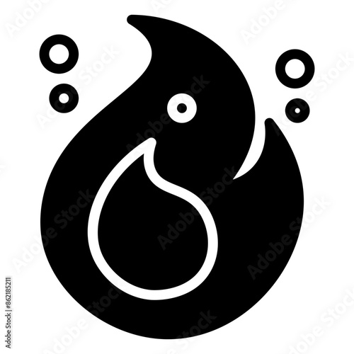 Fire icon, glyph icon style