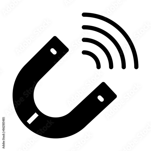 Magnet icon, glyph icon style