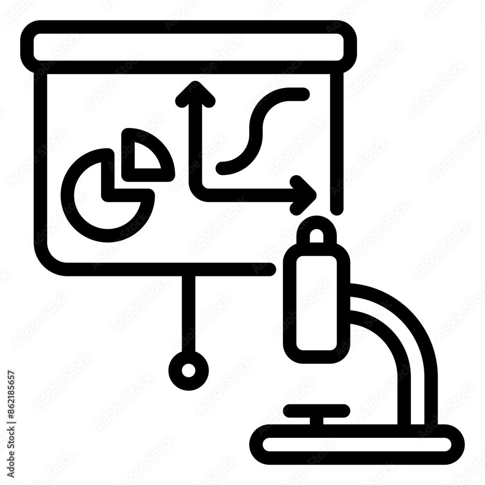 presentation icon, line icon style presentation icon, line icon style