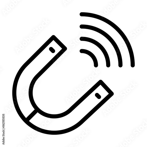 Magnet icon, line icon style