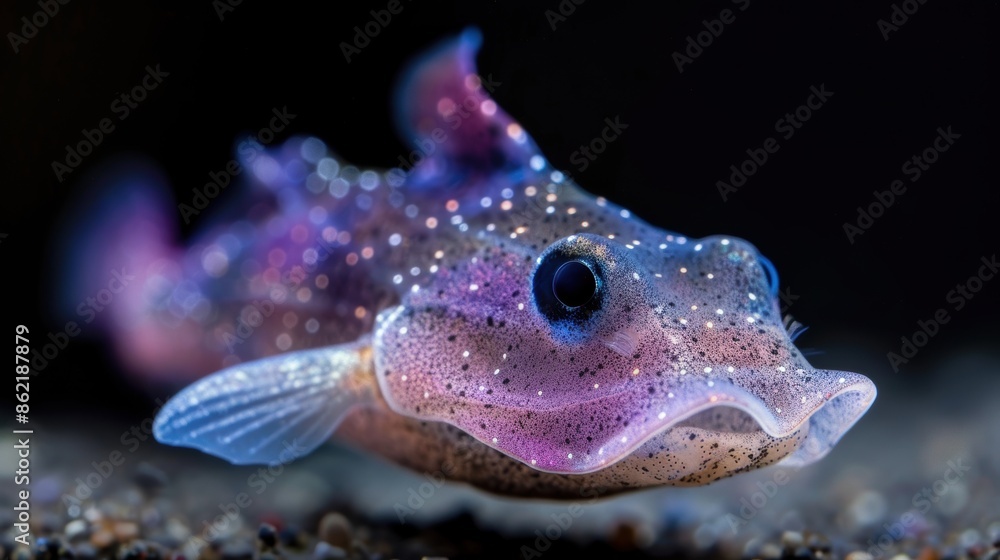 Vibrant and Glowing Underwater Creature Vibrant and Glowing Underwater Creature