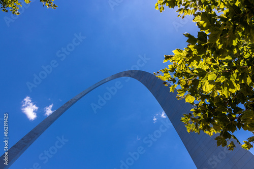 The St. Louis Gateway Arch, designed by Finnish architect Eeero Saarinen and completed on October 28, 1965.  photo