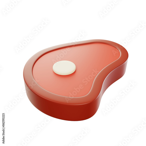 3d steak meat illustration