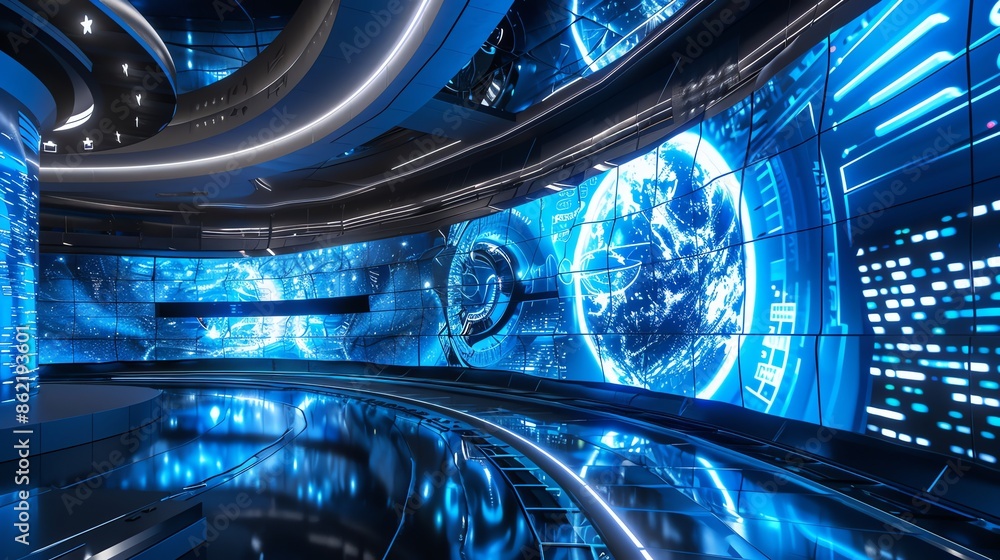 profesional tv studio elegant room green screen, CGI, masking, template studio background , news show , entertainment background 16:9, blue theme profesional tv studio elegant room green screen, CGI, masking, template studio background , news show , entertainment background 16:9, blue theme