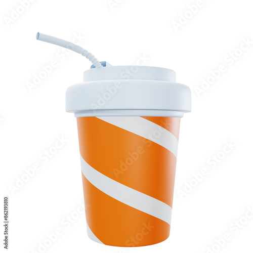 3d drink glass illustration