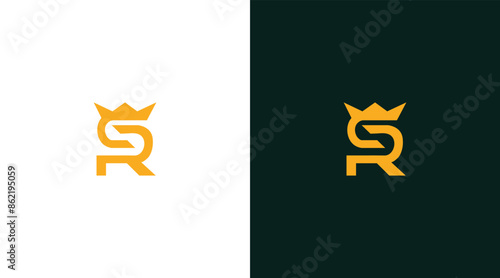 CR,RC Letter icon Logo Design, CR + King icon Brand identity Design Monogram Logo