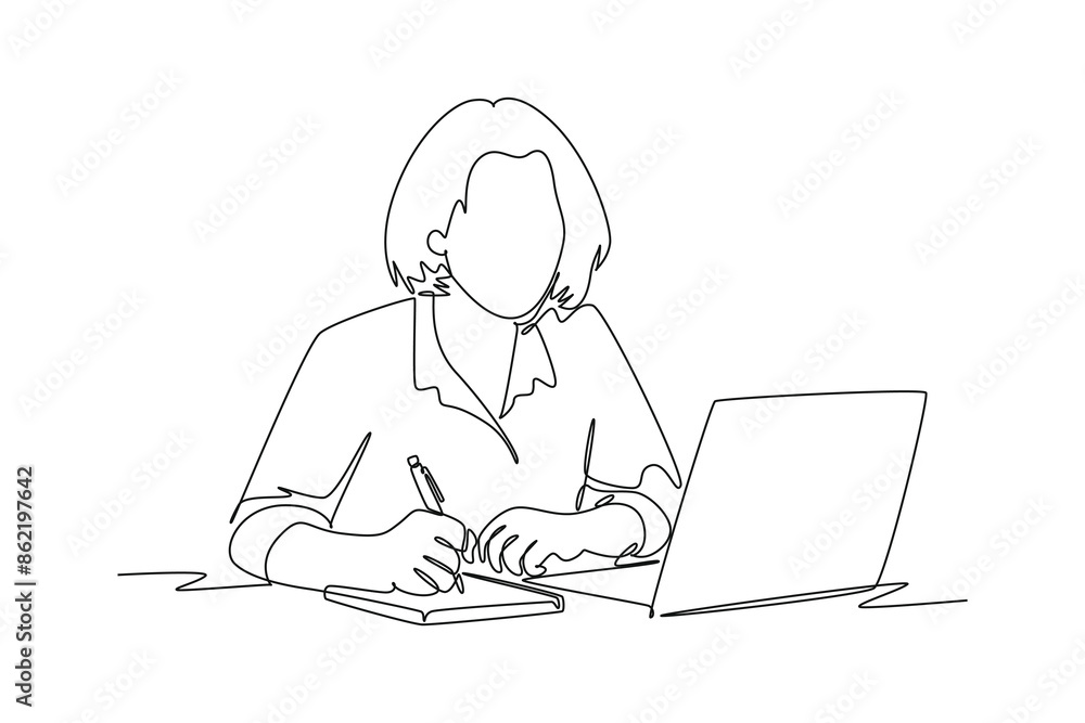 Skill and Training concept. Single line draw design vector graphic illustration. Skill and Training concept. Single line draw design vector graphic illustration.