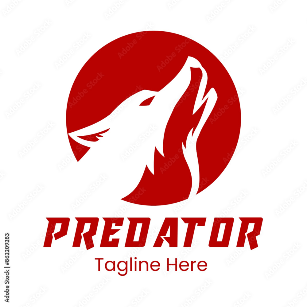 Obraz premium Wolf logotype vector 