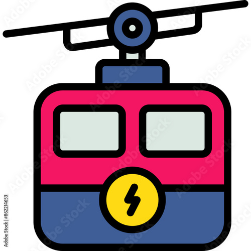 skypass cable car icon

