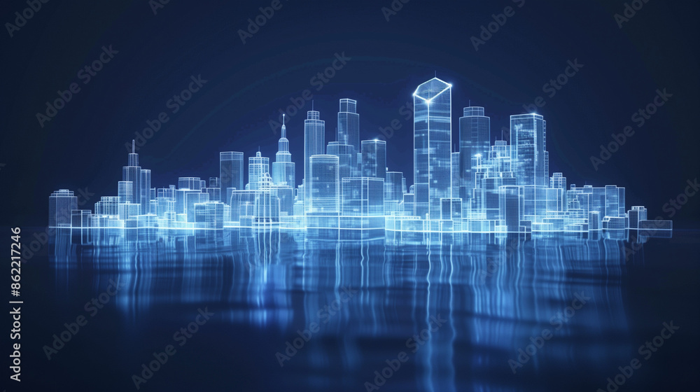abstract city skyline of Helsinki abstract city skyline of Helsinki