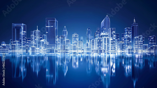 Digital city skyline of São Paulo