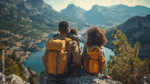 Wallpaper Mural Close-up of a family enjoying a scenic view during their vacation. The photo captures their expressions of awe and wonder as they take in the breathtaking landscape. This image emphasizes the beauty Torontodigital.ca