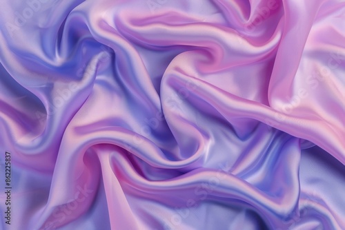 Vibrant and soft purple and pink satin fabric texture, with flowing folds creating a luxurious and elegant visual effect.