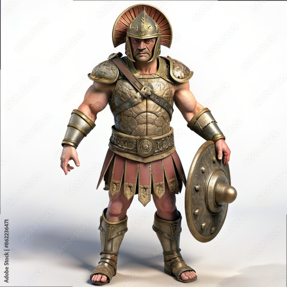 3D Render of a Martial Arts Master Action Figure, on isolated white background, Generative AI 3D Render of a Martial Arts Master Action Figure, on isolated white background, Generative AI