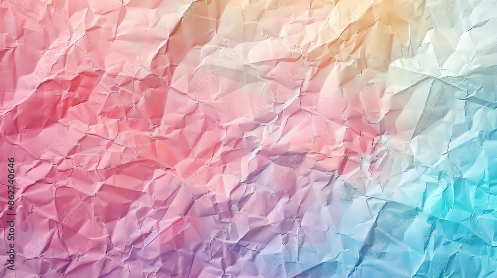 Fototapeta premium Pastel colored crumpled paper texture