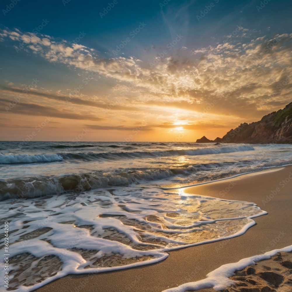 Fototapeta premium sunset at the beach