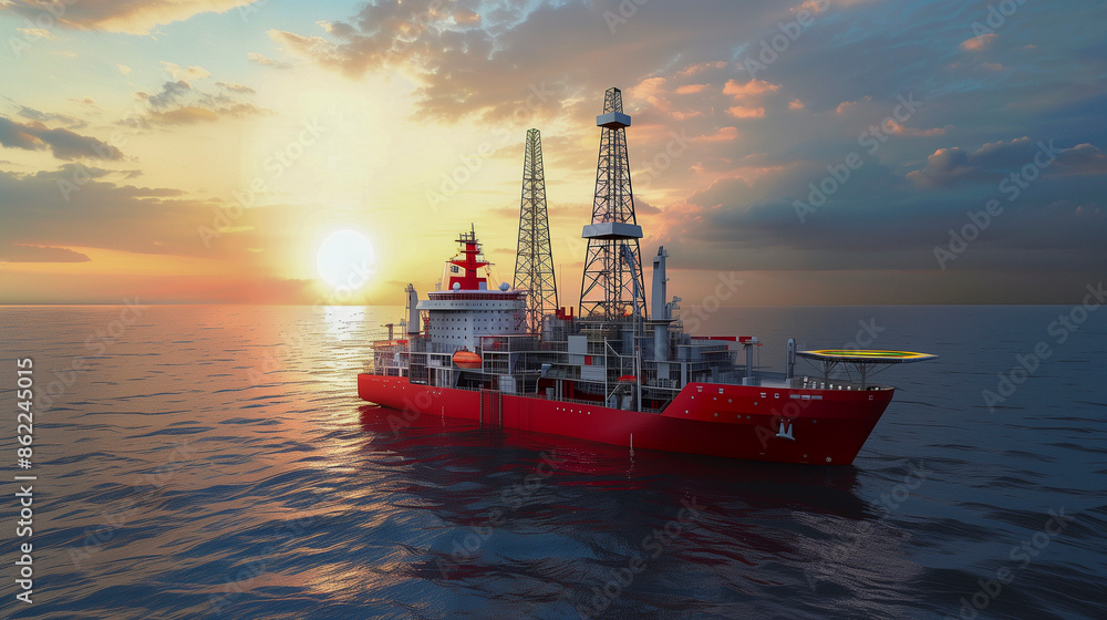 3d rendering of oil exploration deep sea vessel concept
3d rendering of oil exploration deep sea vessel concept