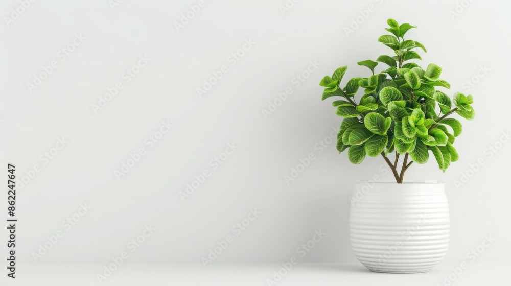 Bright green potted plant in a white ceramic pot against a plain background, perfect for decor, indoor or outdoor gardening ideas. Bright green potted plant in a white ceramic pot against a plain background, perfect for decor, indoor or outdoor gardening ideas.