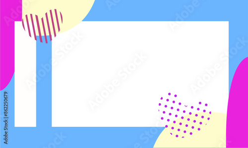 Pastel Memphis blog banner template design