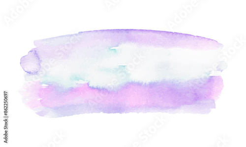 Abstract watercolor brush strokes isolated on white background © Nganhaycuoi