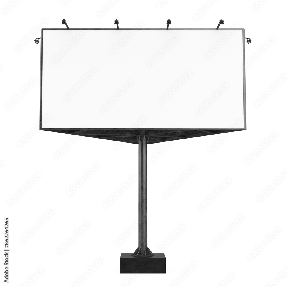 Fototapeta premium Blank Billboard Isolated