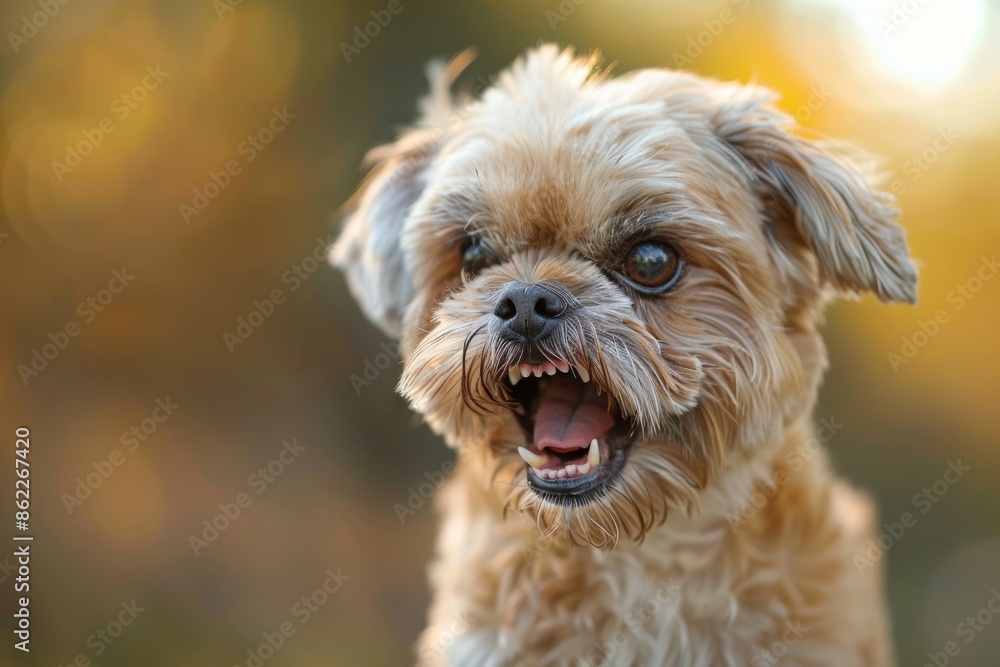 An aggressive Shih Tzu with a determined look, in a poised stance ready to attack, showing surprising fierceness and protective instincts. An aggressive Shih Tzu with a determined look, in a poised stance ready to attack, showing surprising fierceness and protective instincts.